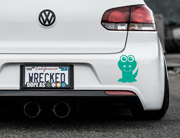 Adorable Crocodile Bumper Car Sticker