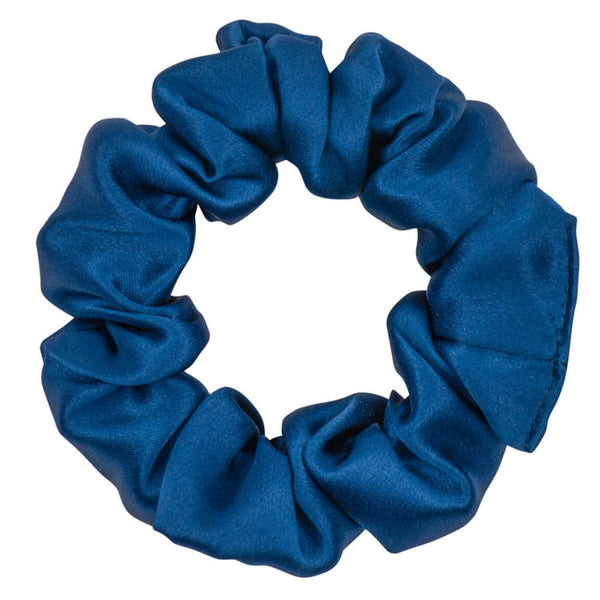 Navy Blue Silk Scrunchie - Regular