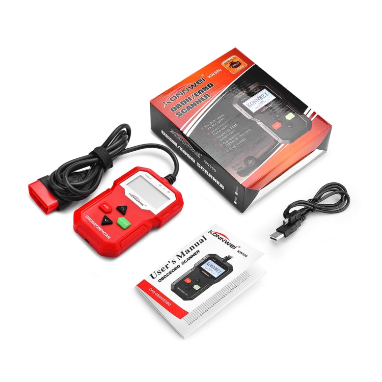 KONNWEI KW590 Mini OBDII Car Auto Diagnostic Scan Tools Auto Scan Adapter Scan Tool (Can Only Detect 12V Gasoline Car), KW590
