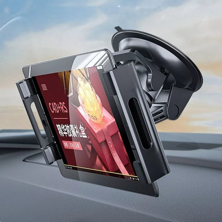 Car Dashboard Tablet Holder PVC Suction Cup Windshield Bracket + Tray, PVC Suction Cup + Tray