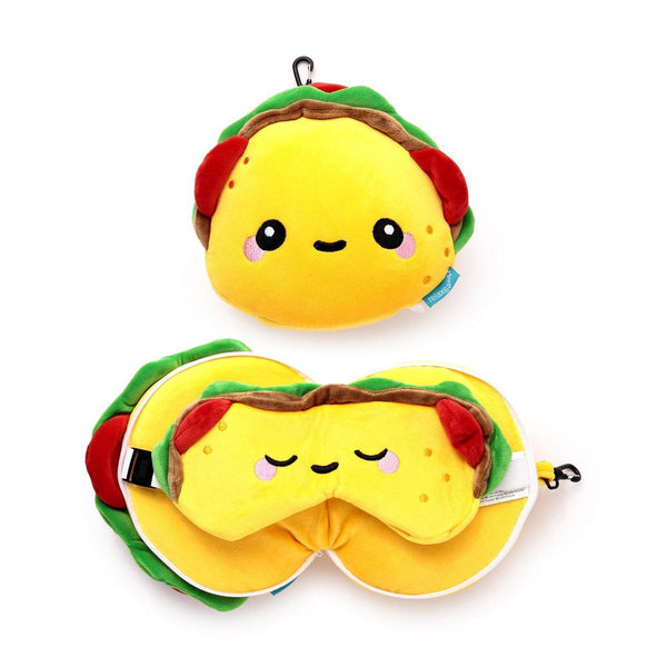 Foodiemals Relaxeazzz Frida the Taco Travel Pillow and Eye Mask