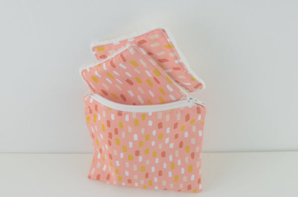 Reusable Makeup Pads and Make up Bag Gift Set