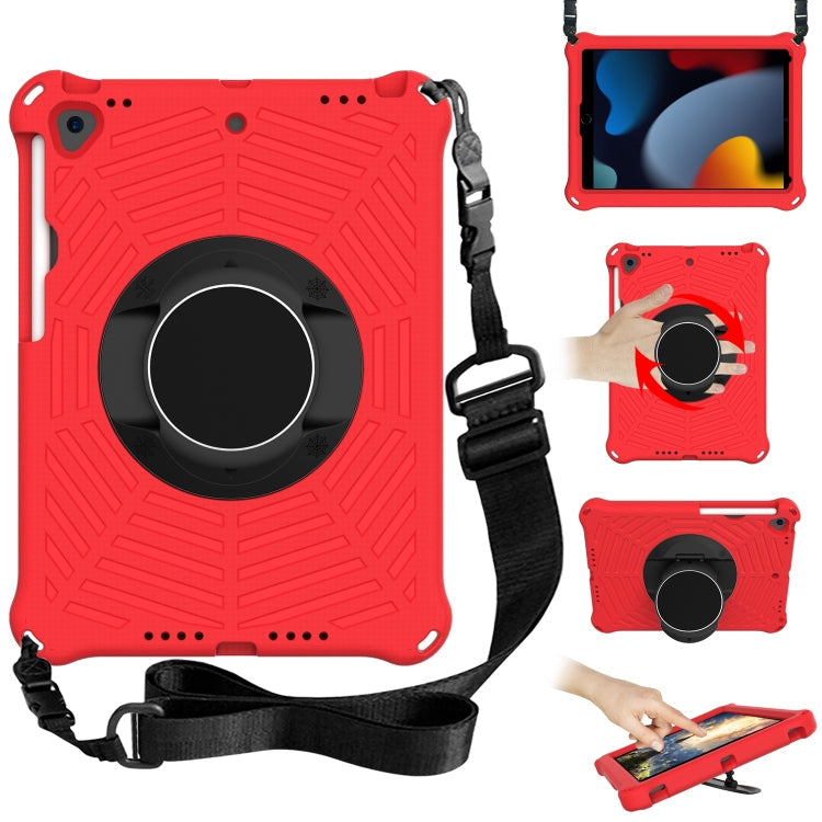 Spider King EVA Protective Case with Adjustable Shoulder Strap & Holder & Pen Slot, For iPad 9.7 2018 & 2017 / Pro 9.7 / Air 2 / Air, For iPad 10.2 2021 / 2020 / 2019, For iPad Pro 10.5 inch 2017 / Air 3 10.5 inch                                       ...