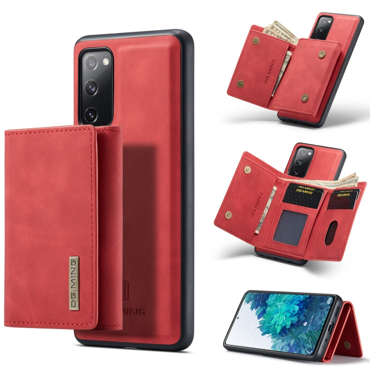 DG.MING M1 Series 3-Fold Multi Card Wallet + Magnetic Back Cover Shockproof Case with Holder Function, For Samsung Galaxy A52 5G / 4G, For Samsung Galaxy A72 5G / 4G, For Samsung Galaxy Note20, For Samsung Galaxy S20 FE