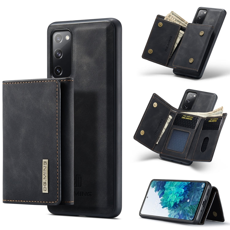 DG.MING M1 Series 3-Fold Multi Card Wallet + Magnetic Back Cover Shockproof Case with Holder Function, For Samsung Galaxy A52 5G / 4G, For Samsung Galaxy A72 5G / 4G, For Samsung Galaxy Note20, For Samsung Galaxy S20 FE