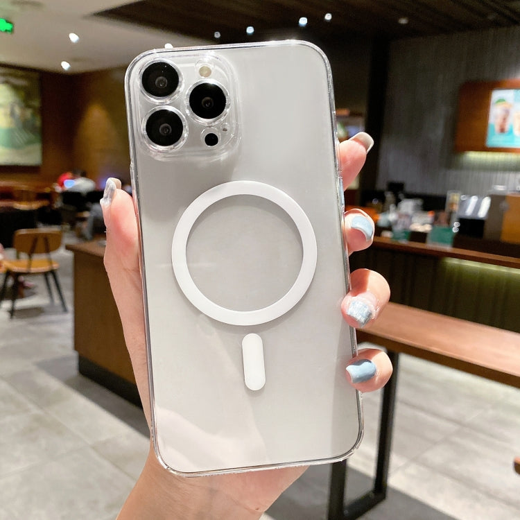 MagSafe Magnetic Transparent PC + Glass Lens Film Phone Case, For iPhone 12 Pro, For iPhone 12