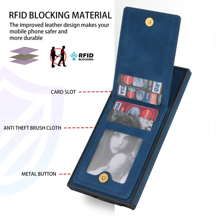 N.Bekus Vertical Flip Card Slot RFID Phone Case, For Samsung Galaxy S22 Ultra 5G