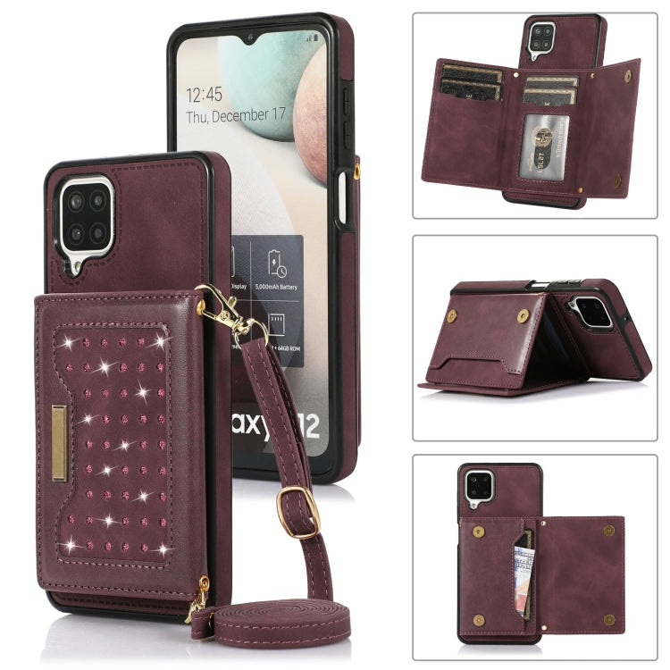 Three-fold RFID Leather Phone Case with Lanyard, For Samsung Galaxy A12, For Samsung Galaxy A13 4G/A13 5G, For Samsung Galaxy A51 4G, For Samsung Galaxy A53 5G, For Samsung Galaxy A52 5G/A52s 5G