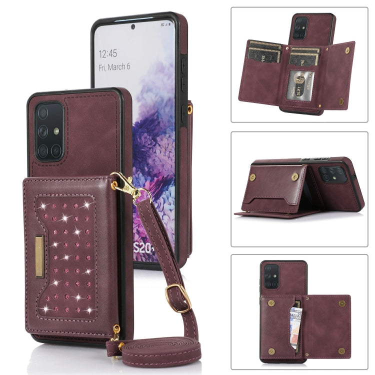 Three-fold RFID Leather Phone Case with Lanyard, For Samsung Galaxy A12, For Samsung Galaxy A13 4G/A13 5G, For Samsung Galaxy A51 4G, For Samsung Galaxy A53 5G, For Samsung Galaxy A52 5G/A52s 5G