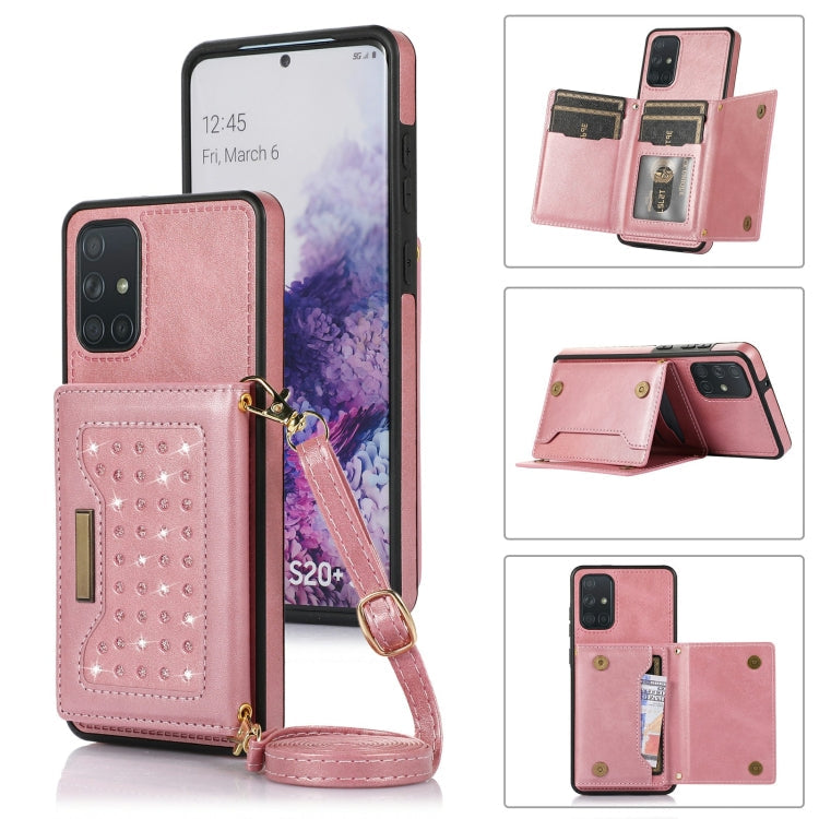 Three-fold RFID Leather Phone Case with Lanyard, For Samsung Galaxy A12, For Samsung Galaxy A13 4G/A13 5G, For Samsung Galaxy A51 4G, For Samsung Galaxy A53 5G, For Samsung Galaxy A52 5G/A52s 5G