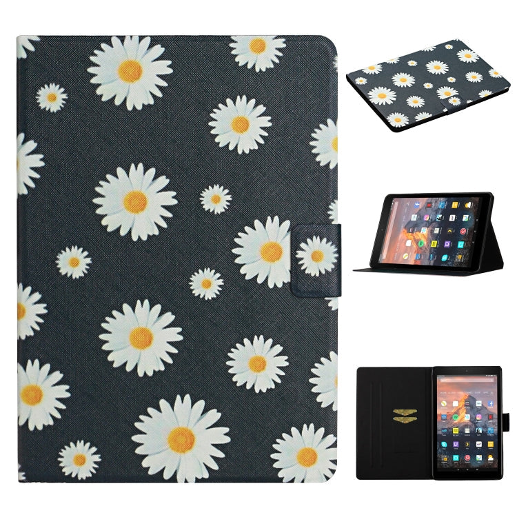 Flower Pattern Horizontal Flip Leather Case with Card Slots & Holder, For Samsung Galaxy Tab S6, For Amazon Kindle Fire 7 (2019), For Amazon Kindle Fire HD 8 (2020), For Amazon Kindle Fire HD 10