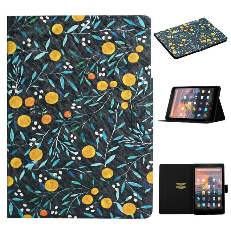 Flower Pattern Horizontal Flip Leather Case with Card Slots & Holder, For Samsung Galaxy Tab S6, For Amazon Kindle Fire 7 (2019), For Amazon Kindle Fire HD 8 (2020), For Amazon Kindle Fire HD 10