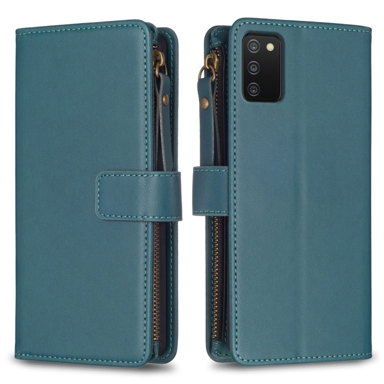 9 Card Slots Zipper Wallet Leather Flip Phone Case, For Samsung Galaxy S22+ 5G, For Samsung Galaxy S22 5G, For Samsung Galaxy A03s, For Samsung Galaxy A41