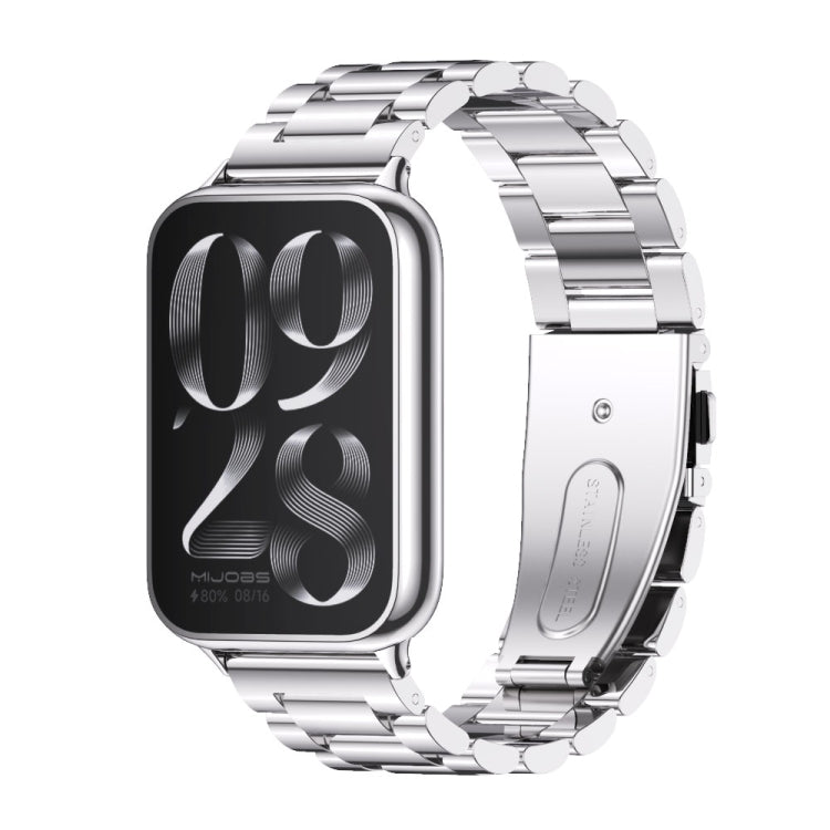 Mijobs Three Beads Stainless Steel Watch Band, For Redmi Watch 6 / 5 / Xiaomi Band 9 Pro