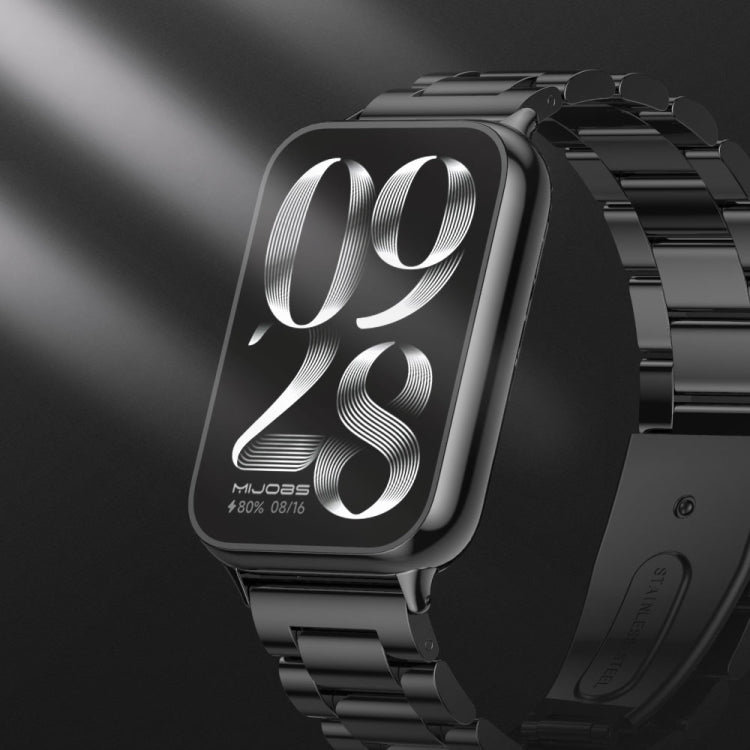 Mijobs Three Beads Stainless Steel Watch Band, For Redmi Watch 6 / 5 / Xiaomi Band 9 Pro