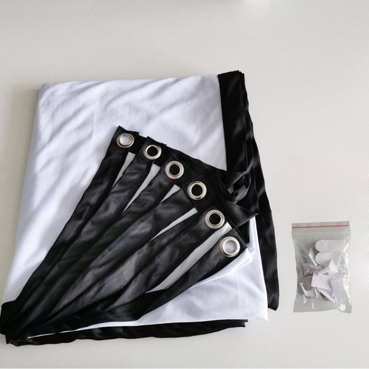 Simple Folding Thin Polyester Projector Film Curtain, 60 inch (16:9) Projection Area: 132x75cm, 60 inch (4:3) Projection Area: 120x90cm, 72 inch (16:9) Projection Area: 159x90cm, 72 inch (4:3) Projection Area: 146x110cm                                 ...