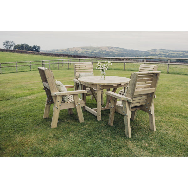 Ergo Garden Patio Dining Set by Churnet Valley - 4 Seats - ET113