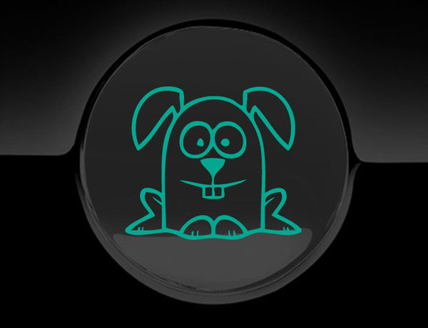 Funny Cartoon Rabbit Fuel Cap Cover Car Sticker
