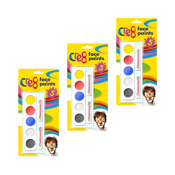Wholesale Kids Face Paints Kit - 5 Colours - (Case of 12)