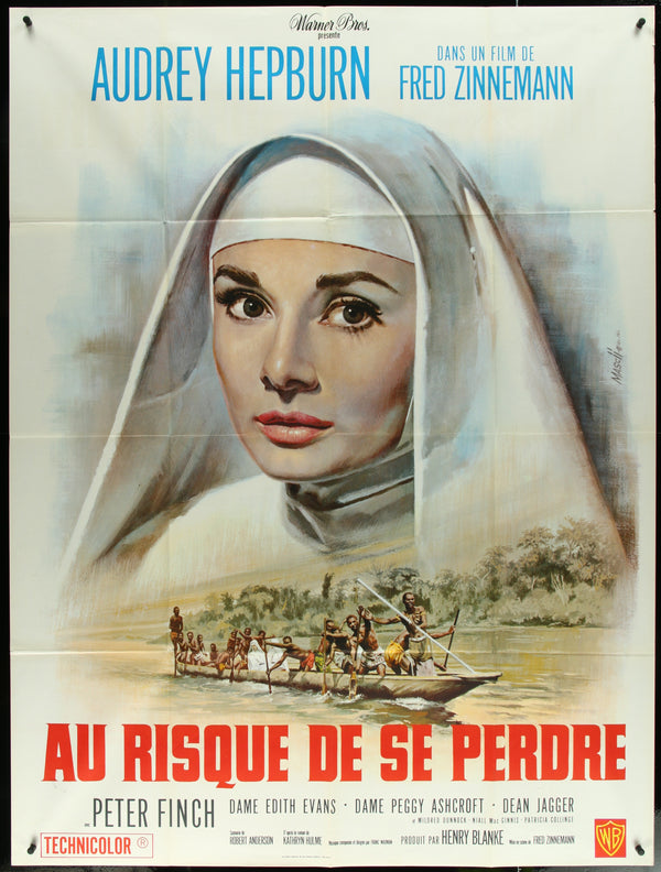 Au Risque De Se Perdre - The Nun's Story (1960s RR) Original French One Panel Movie Poster