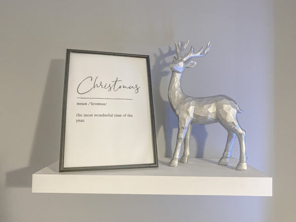 Christmas Definition Winter Christmas Seasonal Wall Home Decor Print