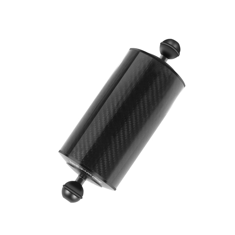 PULUZ 8 inch 20.3cm Length 80mm Diameter Dual Balls Carbon Fiber Floating Arm, Ball Diameter: 25mm, Buoyancy: 600g, 8 inch 600g Buoyancy