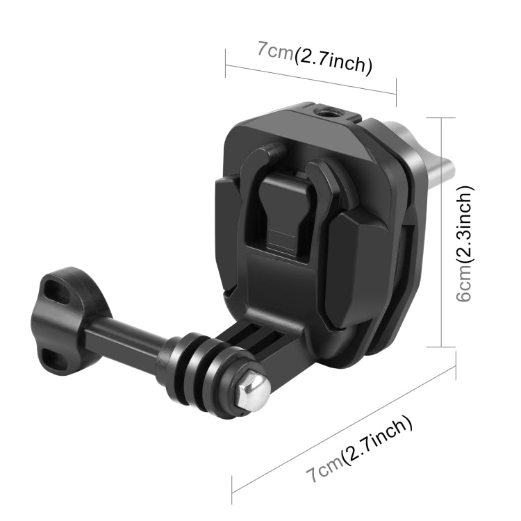 PULUZ Motorcycle Windshield Action Camera Mount Clip for GoPro Hero12 Black / DJI Osmo Action 4 / Insta360 X4 / Ace Pro and Other Action Cameras, Windshield Clip I