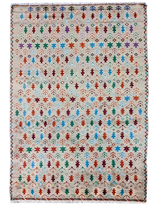 Tangerine Hand Knotted Rug - 278 x 199 cm
