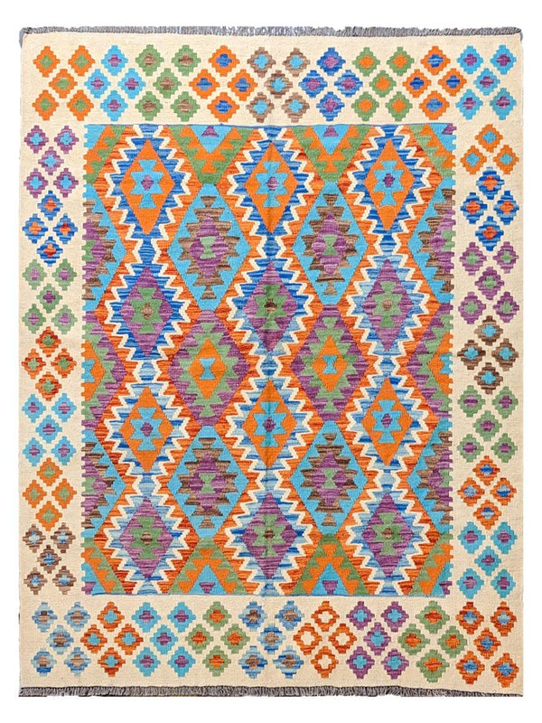 Maimana Afghanistan Kilim Rug - 193 x 157 cm