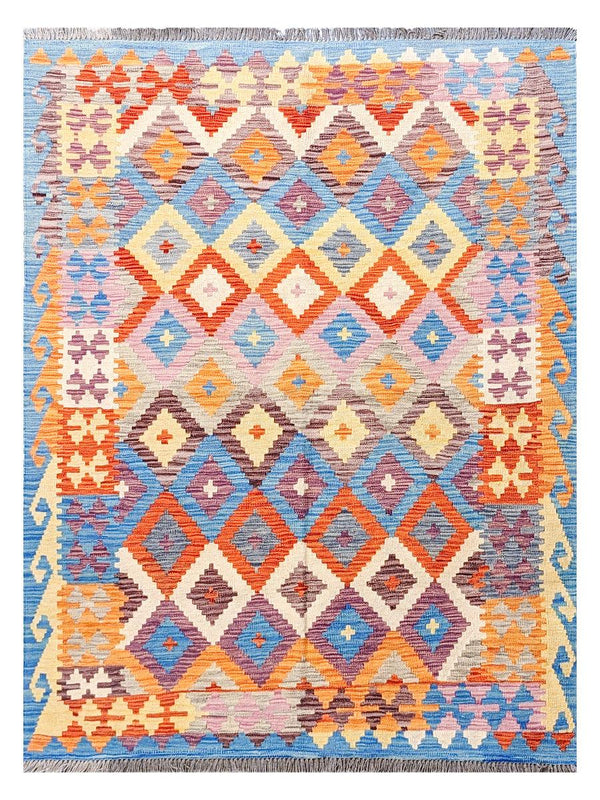 Maimana Afghanistan Kilim Rug - 198 x 150 cm