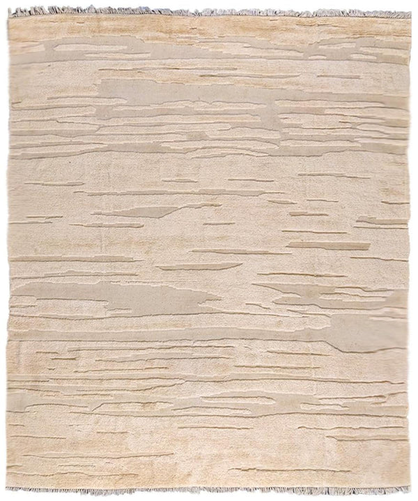 Snugly Textured Berber Wool Rug - 278 x 257 cm