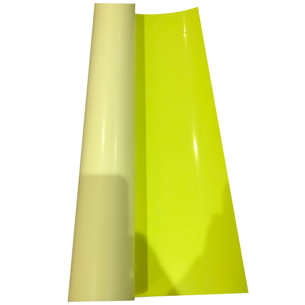 HTV Iron On Vinyl Roll 500mm Wide, Neon Yellow