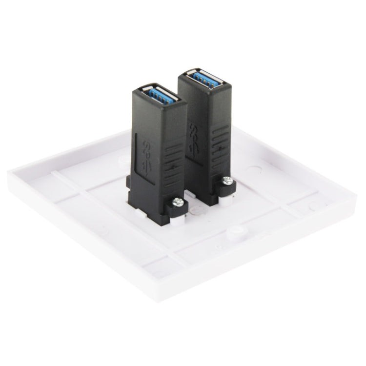 Dual USB 3.0 Female Plugs Home Wall Charger Plate Wall Plate Panel, 2 Ports USB 3.0