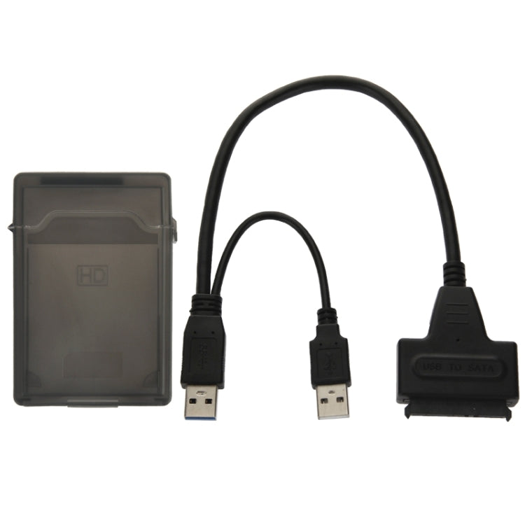 USB 2.0 / USB 3.0 To SATA Cable with 2.5 inch HDD Protection Box, Support up to 4TB Speed, USB 3.0 to SATA with USB(B)