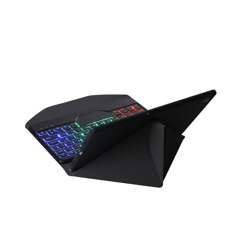 B500S Diamond Texture Triangle Back Holder Splittable Bluetooth Keyboard Leather Tablet Case with Backlight for Samsung Galaxy Tab A7 10.4 2020, B500S