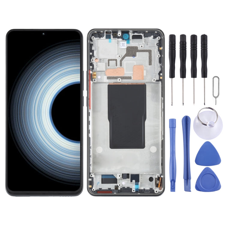 Original AMOLED LCD Screen For Xiaomi Redmi K50 Ultra / 12T / 12T Pro Digitizer Full Assembly with Frame, For Xiaomi Redmi K50 Ultra / 12T / 12T Pro (Original)