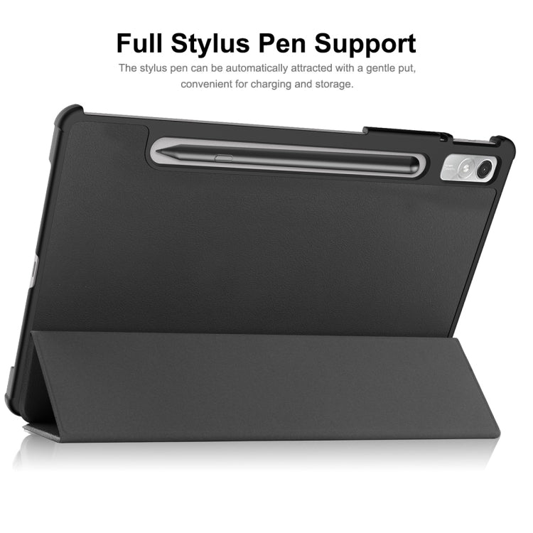 For Lenovo Tab P11 Pro Gen2 11.2 inch 2022 ENKAY Tri-fold Custer Texture Leather Stand Smart Case, For Lenovo Tab P11 Pro Gen2 11.2 inch 2022