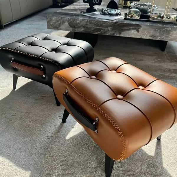 Luxury Leather Footstool