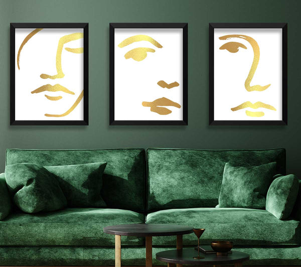 The Three Faces White and Gold
