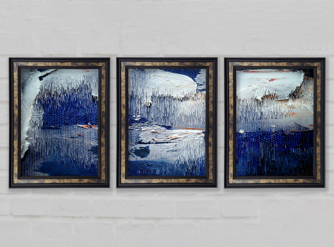 Blue and White Grunge WallartDirect