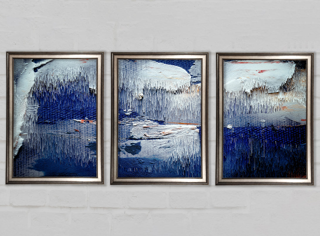 Blue and White Grunge WallartDirect