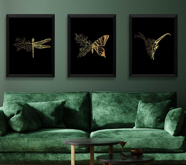 Natural Sketches Black and Gold