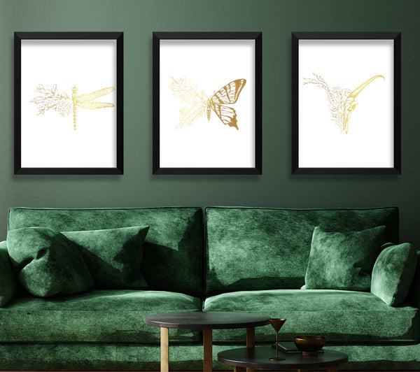 Natural Sketches White and Gold
