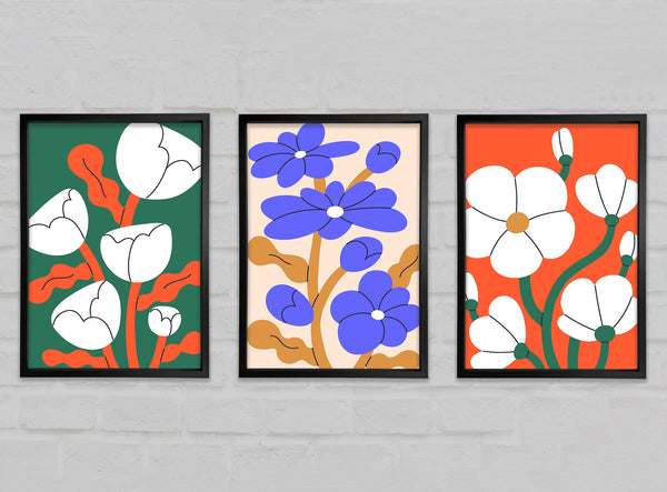 Vibrant Flowers Gallery Wall Art