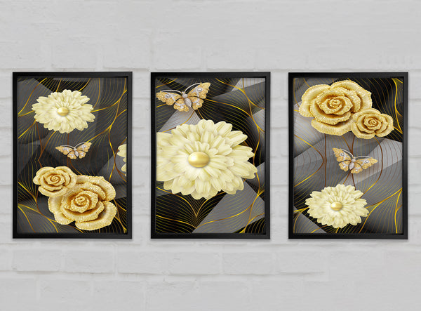 Gold Rose Schmetterling Geometrisch