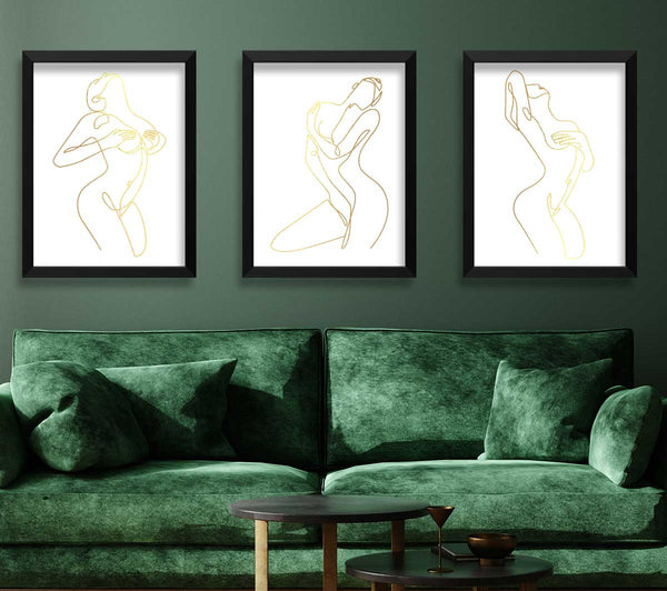 Fashion Line Art White and Gold