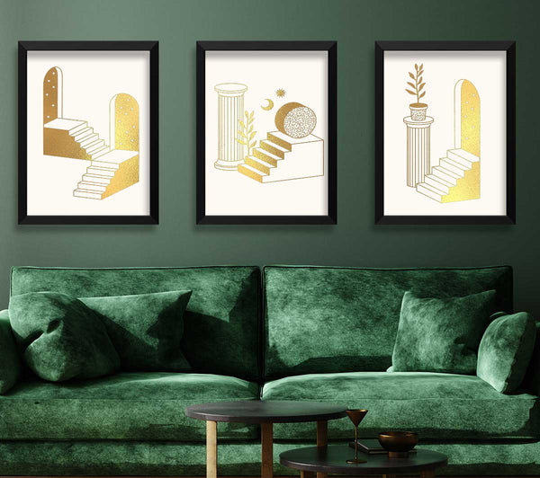 Stairs of Time White and Gold