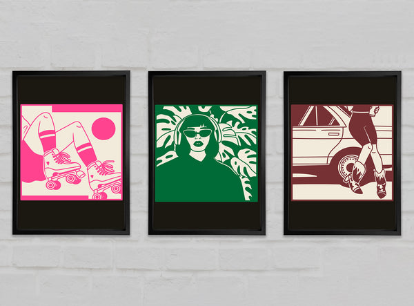Trio Of Millenial Art 3 Piece Prints