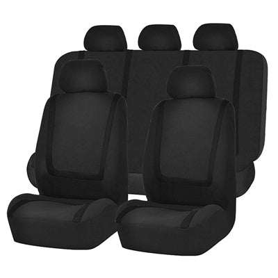 Universal Car Seat Cover Polyester Fabric Automobile Seat Covers Car Seat Cover Vehicle Seat Protector Interior Accessories, 4pcs Set Black, 4pcs Set Red, 4pcs Set Beige, 4pcs Set Gray, 4pcs Set Blue, 4pcs Set Pink, 9pcs Set Black, 9pcs Set Red        ...