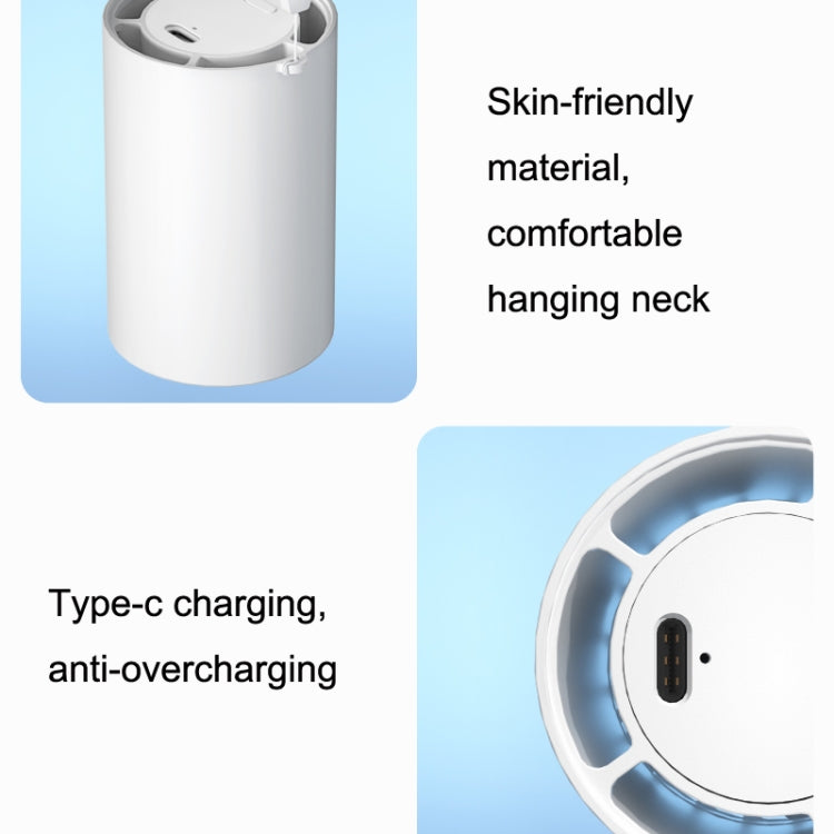 N1 Mini Portable USB Leafless Hanging Neck Fan, Mini Fan White